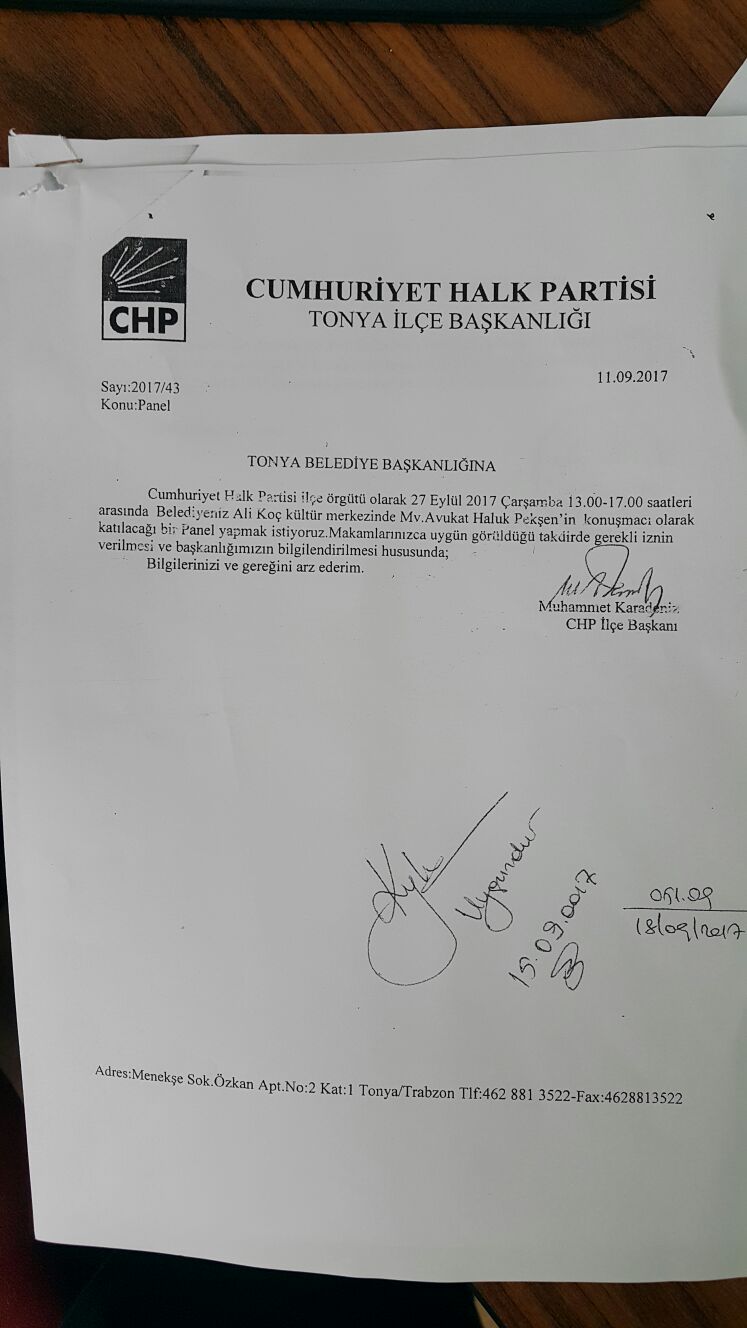 CHP’den Tonya Belediye başkanına büyük tepki