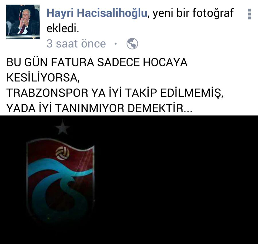 Hacısalihoğlu'ndan Trabzonspor'a tepki 