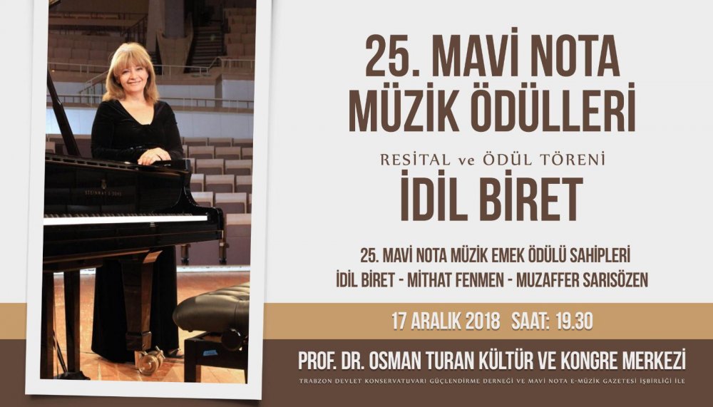 25. Mavi Nota Müzik Ödülleri Trabzon'da yapılacak