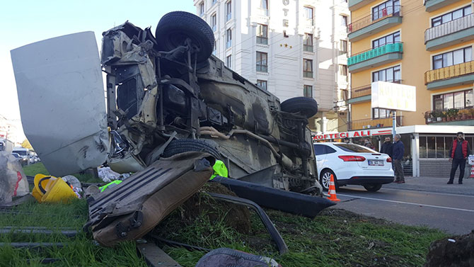 Trabzon'da feci kaza: 3 yaralı 