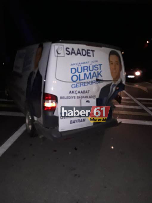 Trabzon'da seçim aracına çarptılar; 3 yaralı
