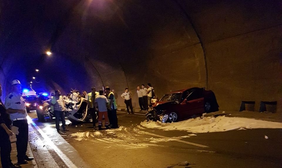 Trabzon'da tünelde feci kaza: 8 yaralı! 