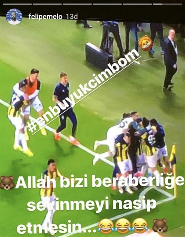 Fenerbahçelilerin beraberliğe sevinmesi dile düştü!