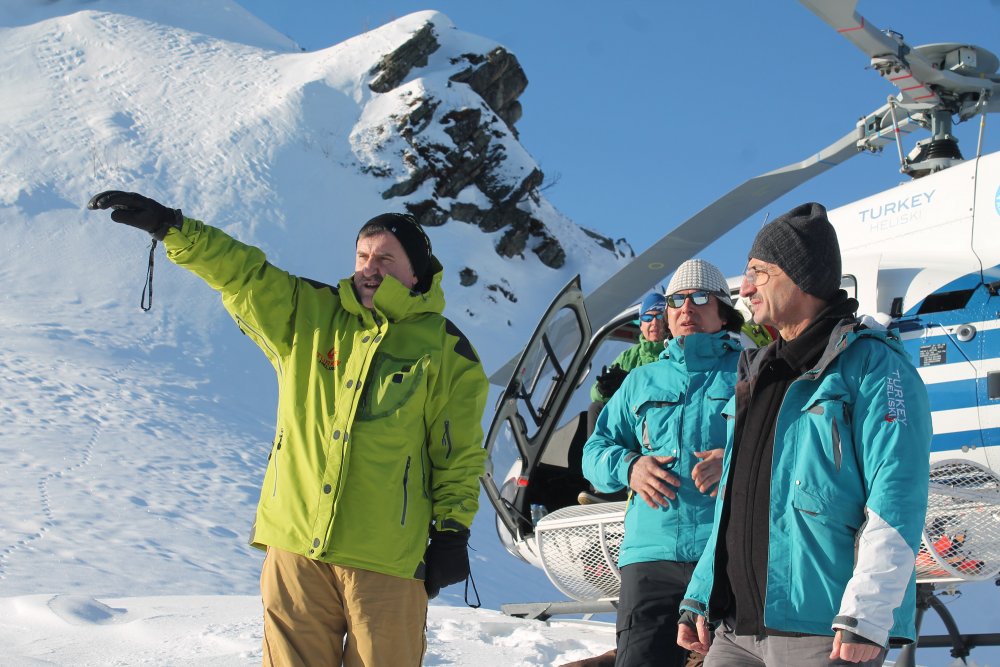 Kaçkarlar kayak tesisi için helikopterli inceleme