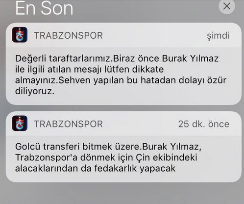 Trabzonspor'dan transfer mesajı!