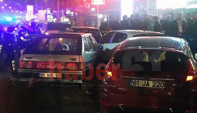 Trabzon'da zincirleme kaza: 1 yaralı
