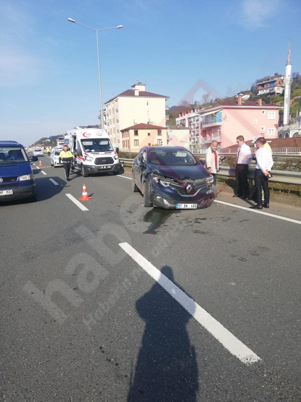 Trabzon’da kaza 2 yaralı