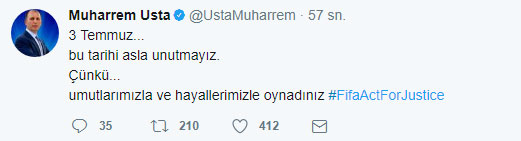 Muharrem Usta: Asla unutmayız!