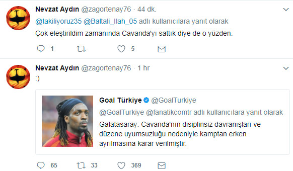 Trabzonsporlu yöneticiden Cavanda mesajı