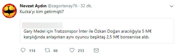 Trabzonspor yöneticisi Medel transferi sonrası paylaşım