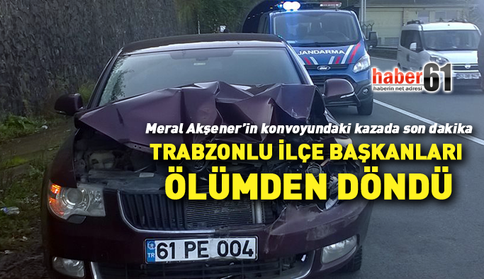 Meral Akşener Trabzon'da meşalelerle karşılandı, konvoyu kaza yaptı