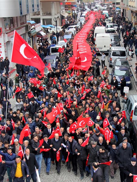 Rize'de teröre tepki için yürüdüler