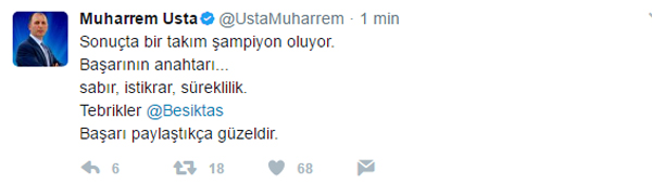 Muharrem Usta'dan Beşiktaş mesajı - 