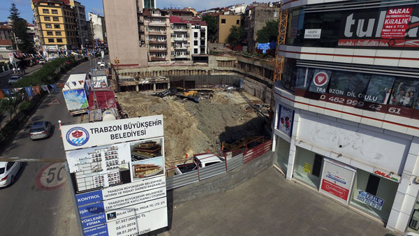 Trabzon'da tam otomatik katlı otopark projesinde son durum