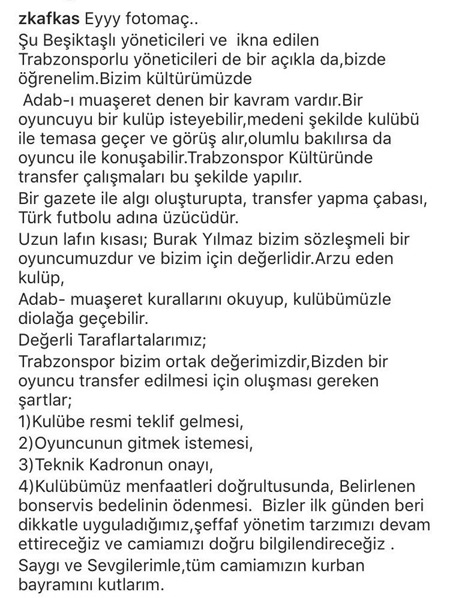 Trabzonsporlu yöneticiden o gazeteye Burak Yılmaz çıkışı!